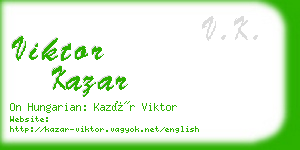 viktor kazar business card